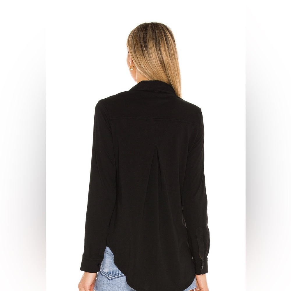 Bobi Light Weight Jersey Button Up in Black. Size XS. New Without Tags. - Picture 4 of 7